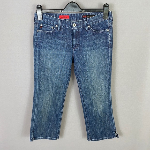 Adriano Goldschmied AG The Athena Jeans Medium Wash Low Rise Capri Size … - Picture 1 of 9